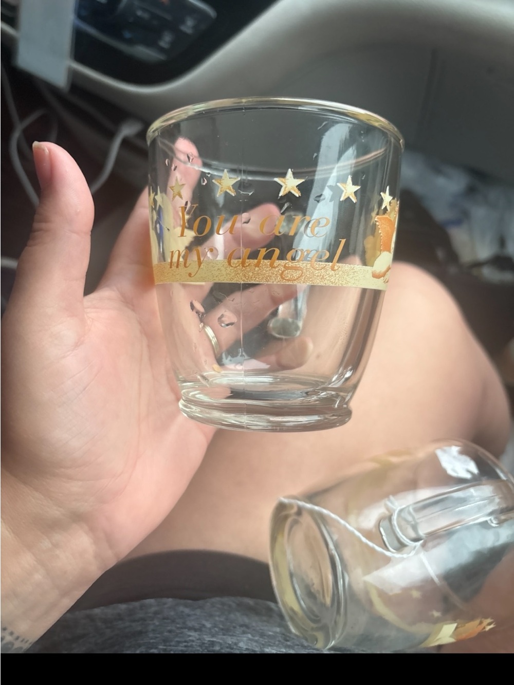 Gold Accent 'You Are My Angel' Glass Tumbler - Home Kitchen